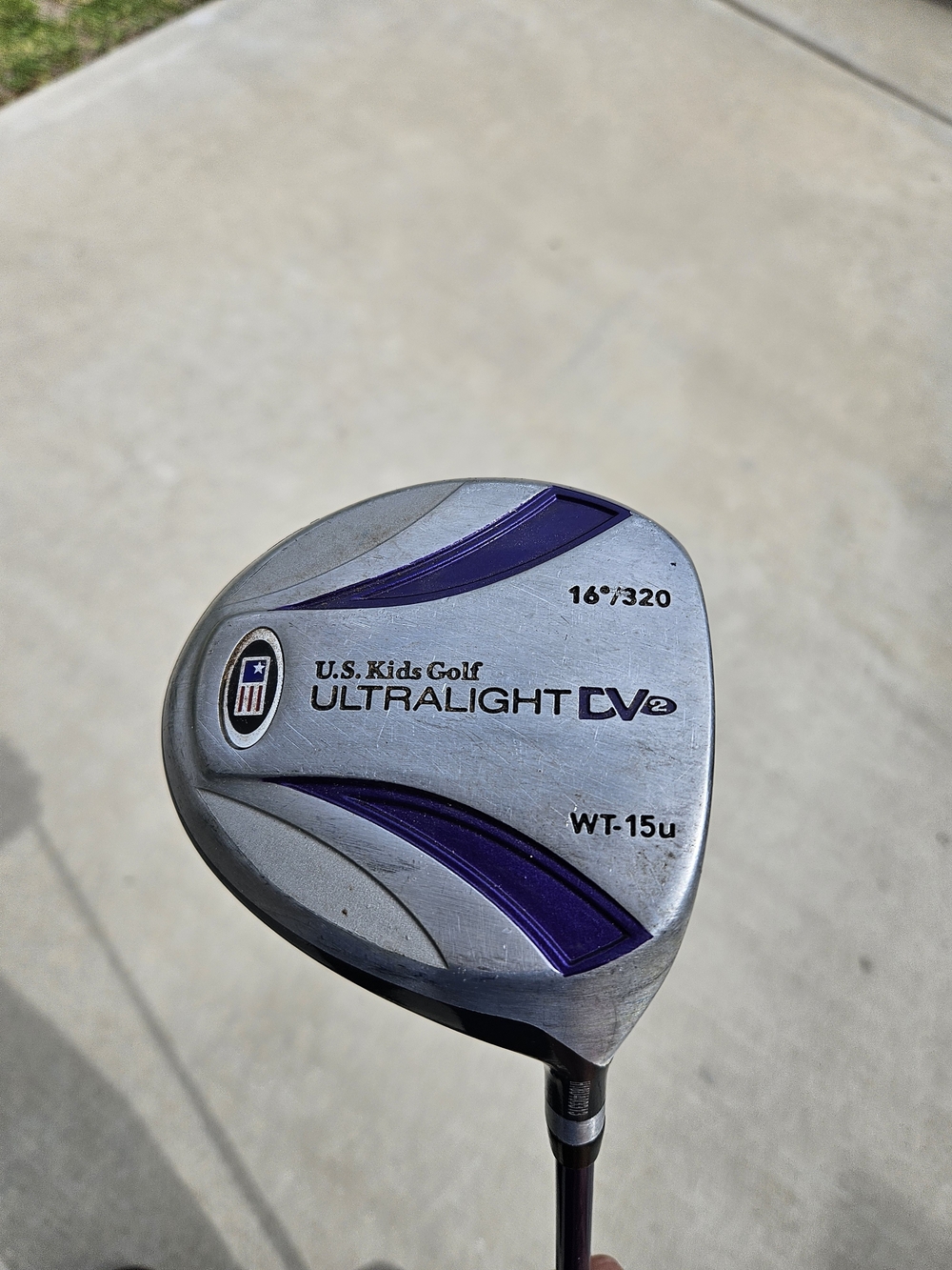 US Kids Ultralight DV2 WT-15u 16° 320 Driver  Youth Flex Graphite Shaft